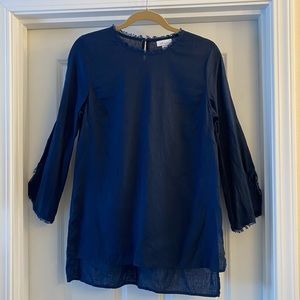 J Jill Linen 3/4 Sleeve Tunic Top Small EUC